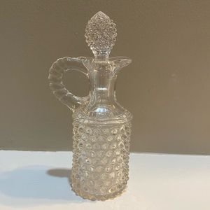 FINAL PRICE! Flint Glass Company Antique Oil Cruet with Stopper